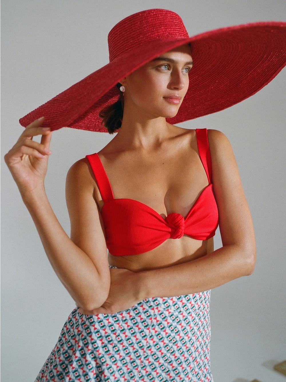 Beach Riot Sophia Ribbed Red Bikini Top - Picture 2 of 8